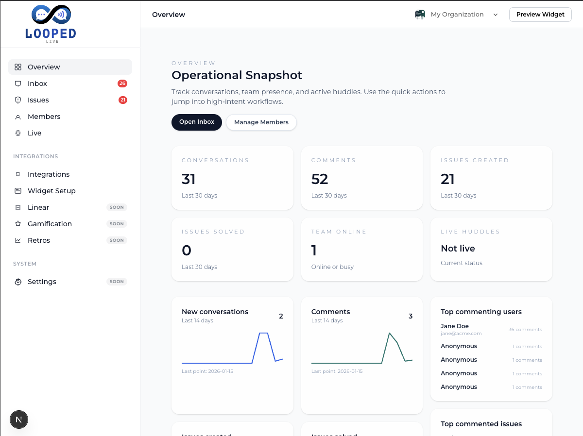 Looped.live Screenshot
